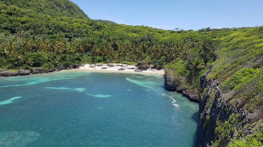 Clear waters at Madama Beach near Las Galeras